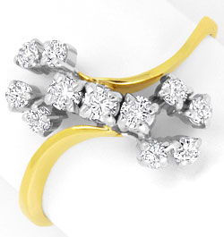 Foto 1 - Toll geschwungener Brillant-Diamant-Ring in Bicolorgold, S4317