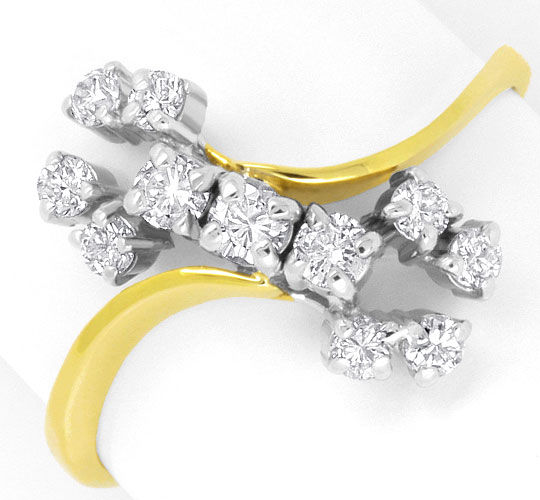 Foto 2 - Toll geschwungener Brillant-Diamant-Ring in Bicolorgold, S4317