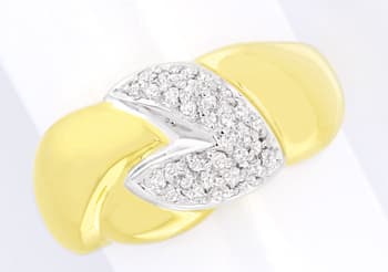 Foto 1 - Breiter Design-Bandring 32 Diamanten 14K Gold, S5982